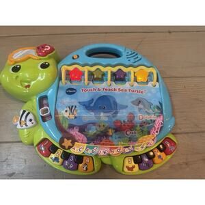 VTech Touch & Teach Sea Turtle Interactive Learning Toy Book Works Lights Sounds